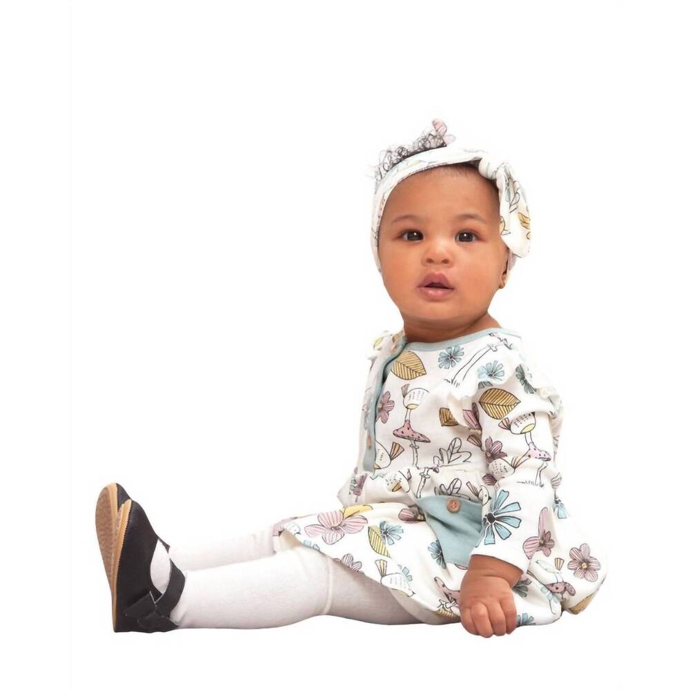 NEW TESA BABE baby girls mother nature dress in ivory/blue/lavender